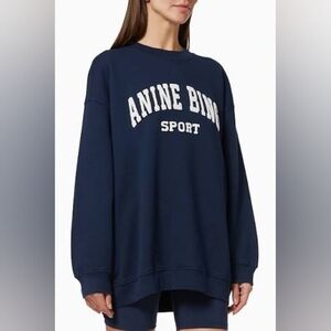 Anine Bing Tyler Sweatshirt In Pacific Blue
